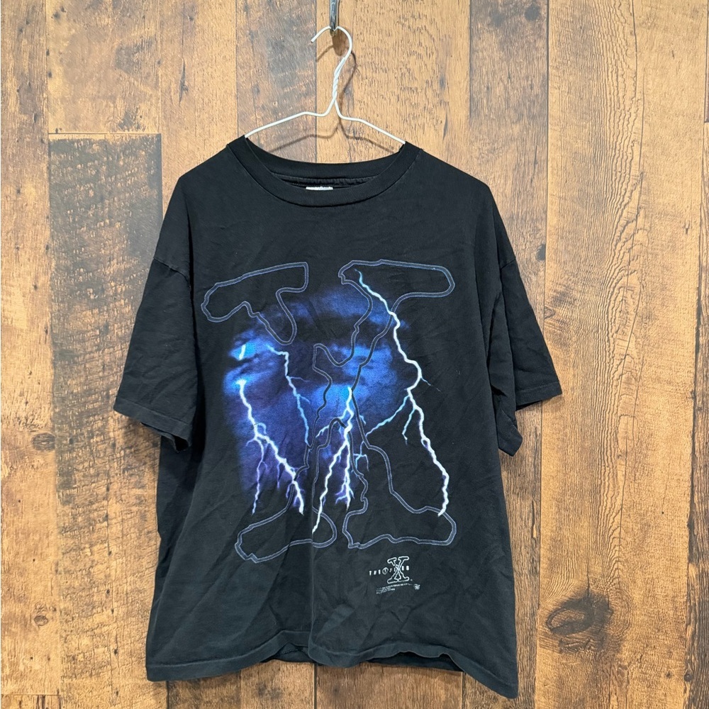 VTG 1994 X Files Stanley Desantis Lightning TV Promo Shirt Mens XL Single Stitch
